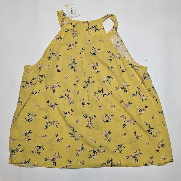 NWT Reitmans Yellow Floral Button Front Halter Blouse Woman's XXL - Picture 5 of 9